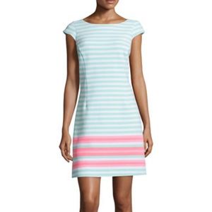 Lilly Pulitzer Lana Cap-Sleeve Engineer-Striped Dress